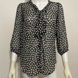 Sheer printed blouse